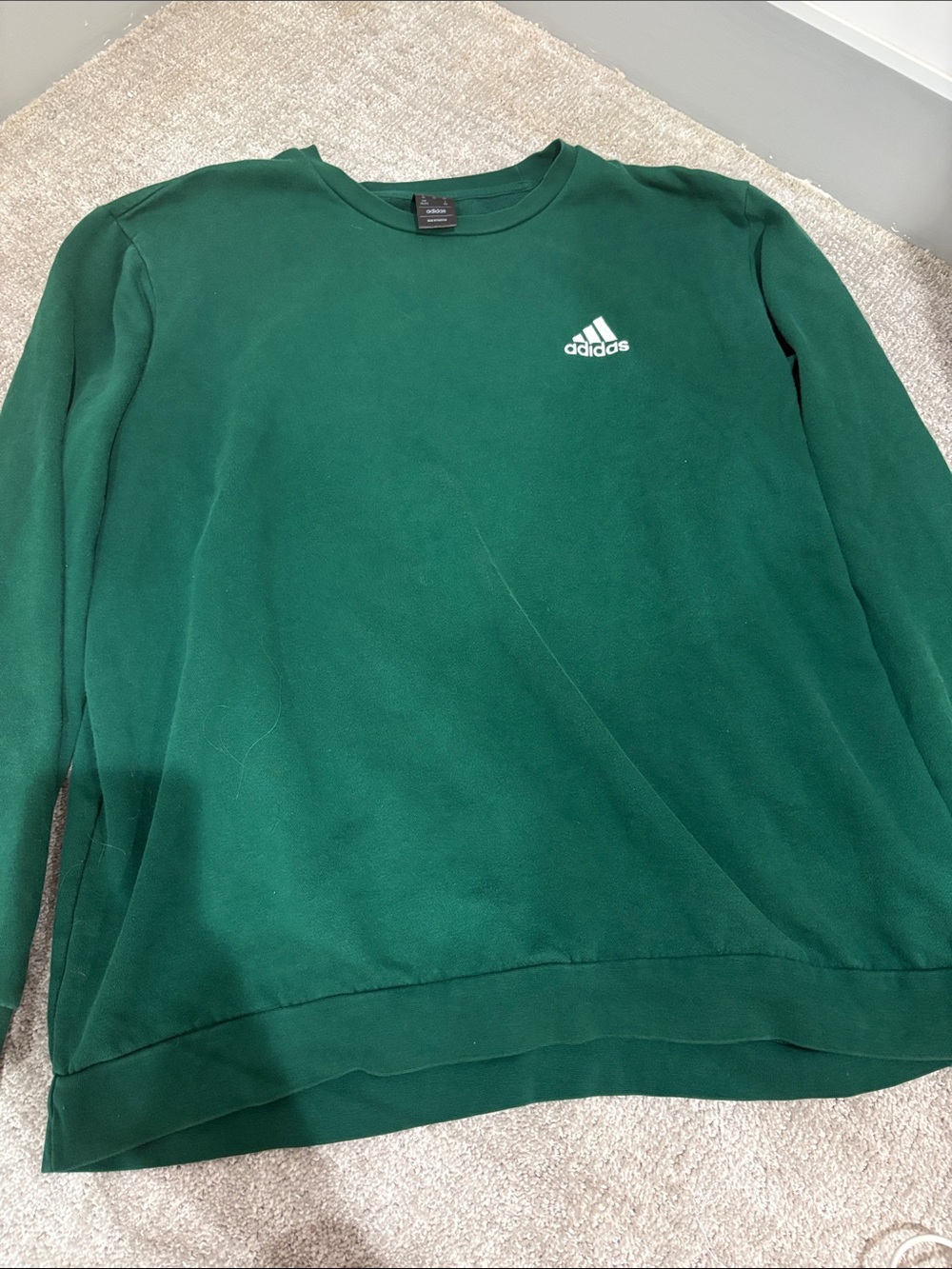 adidas Men's Forest Green Crewneck Sweatshirt